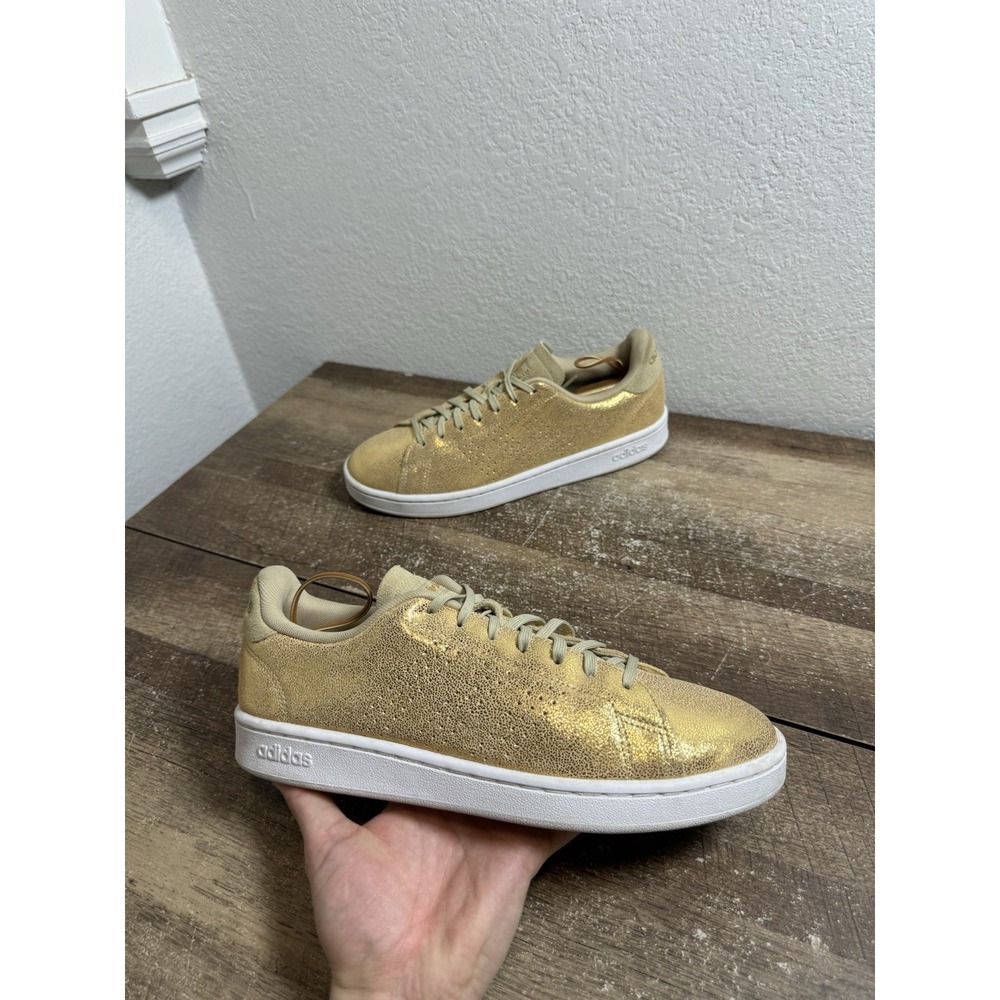Adidas Cloudfoam Advantage 2.0 Sneakers Gold‎ Size 11W 9.5M Shoes Sneakers